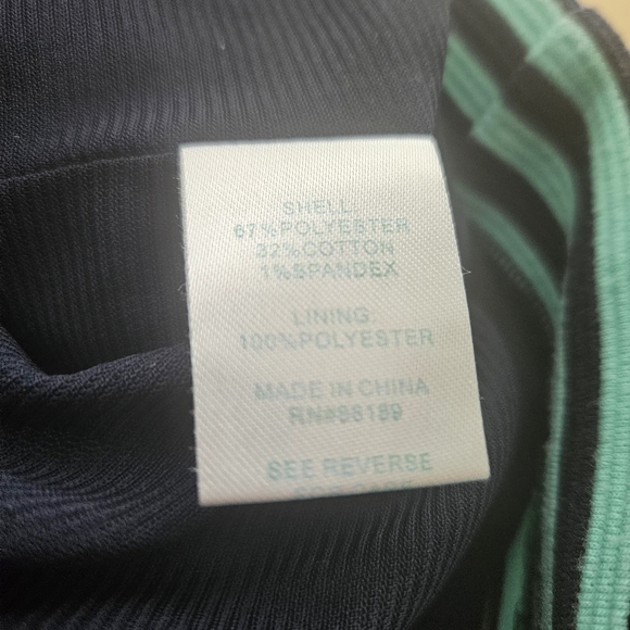 Lilly Pulitzer Briella Dress XS Teal/Navy Stripes Fit & Flare Coastal Preppy - Picture 14 of 14